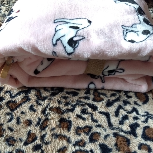 🐾French Bulldog Blanket Plush Throw Pink - Picture 4 of 9